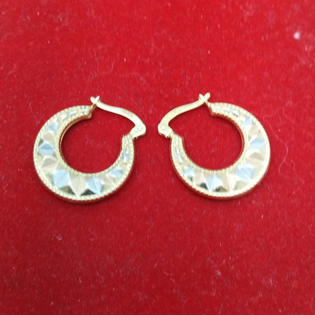 ARRACADAS PAR ORO, ORO COMBINADO 14 K 1.7 GRMS (SEMINUEVO)
