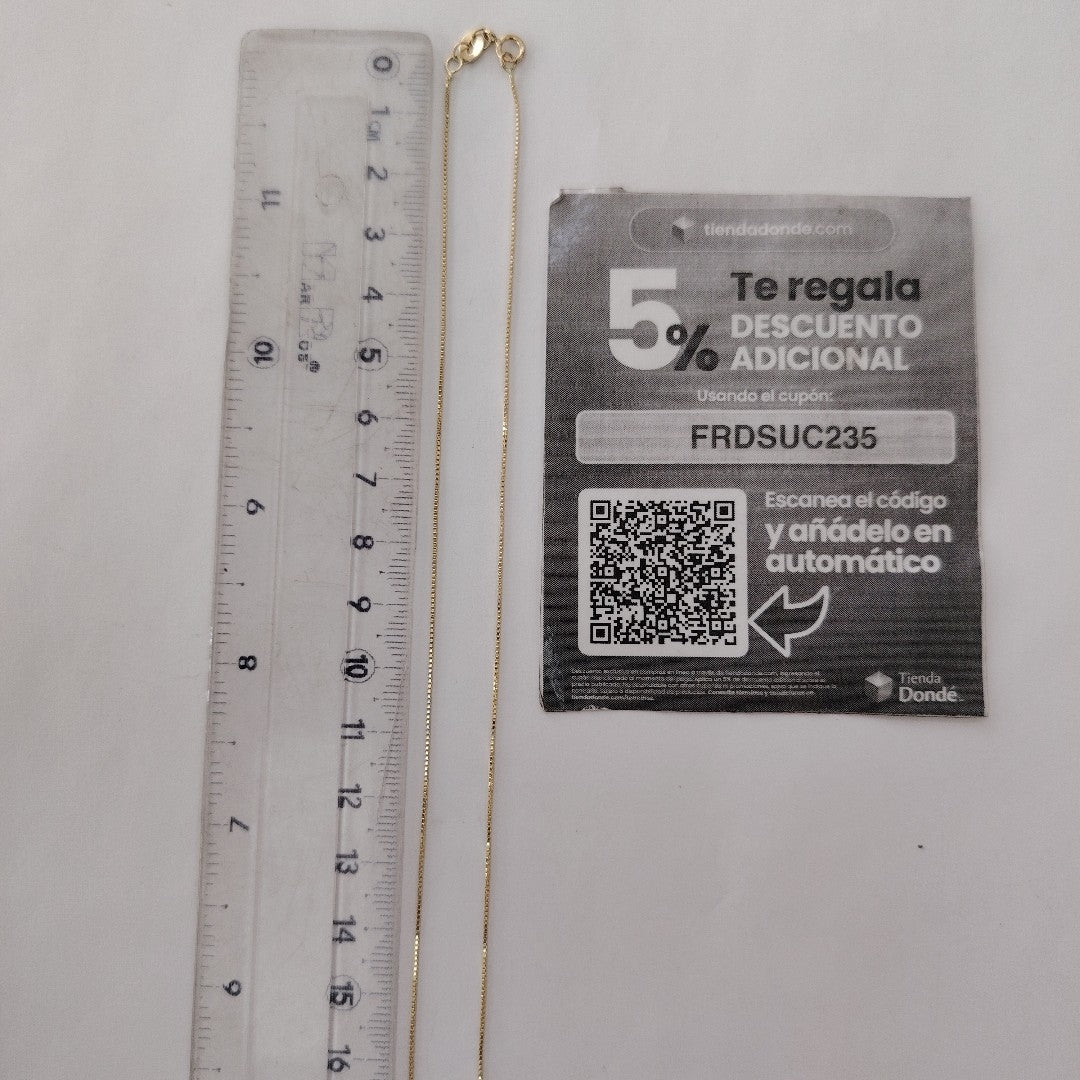 CADENA VENECIANO 14K 55 CM 1.8 GR (NUEVO)