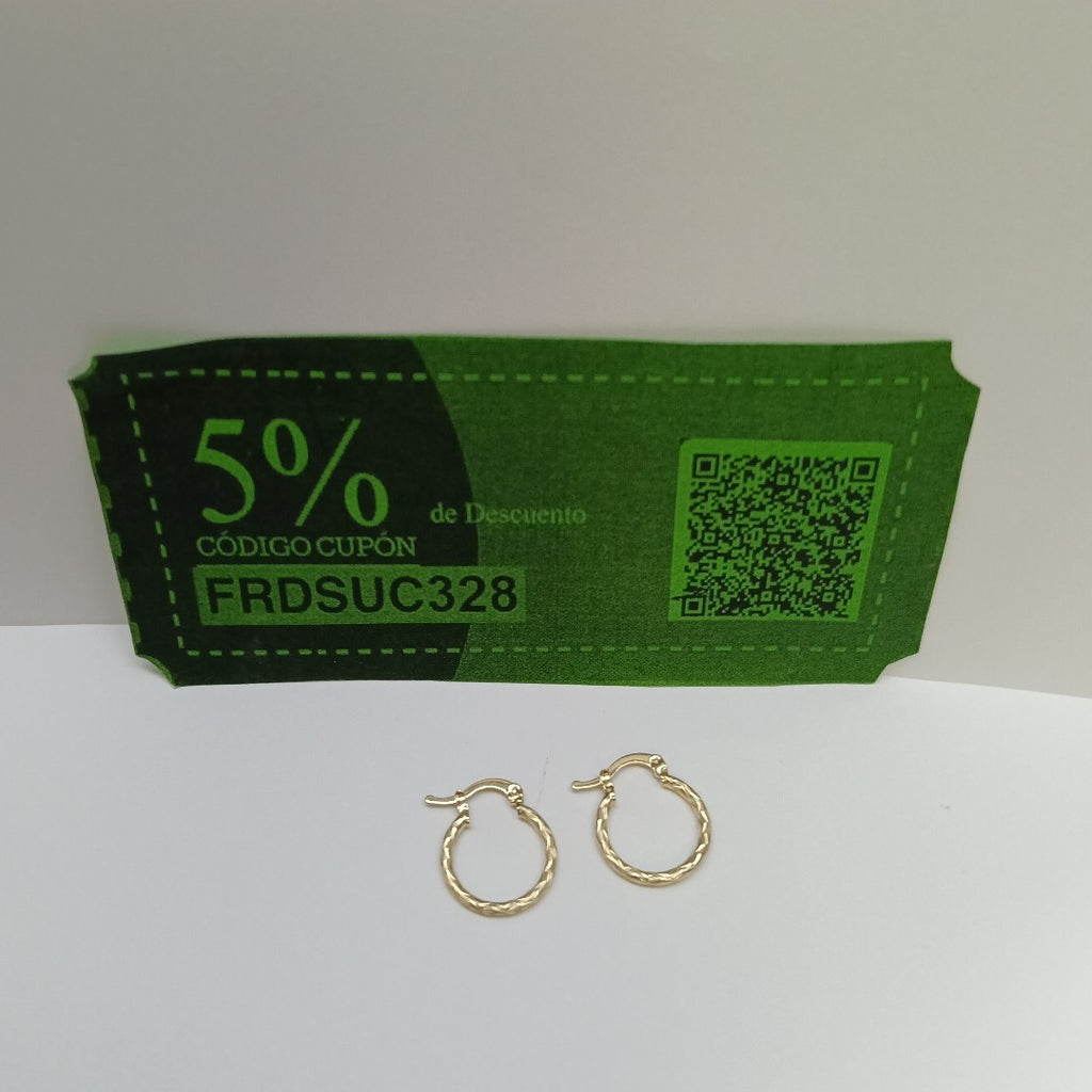 ARETES ARRACADAS TRENZADAS 14K 18 1.6 GR (NUEVO)