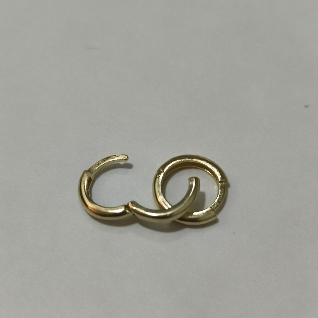 ARETES ARRACADAS LISAS 10K 1.2 GR (NUEVO)