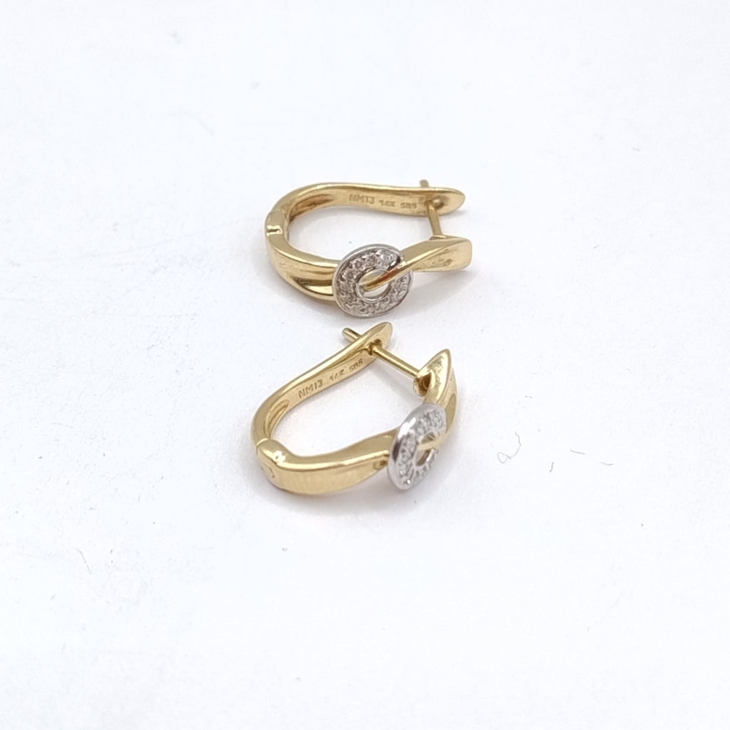 ARETES PAR ORO 14 K 3.3 GRMS (SEMINUEVO)