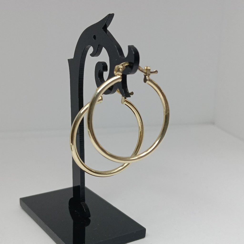 ARETES TEJIDO ARRACADAS LISAS 14K 1.5 GR (NUEVO)