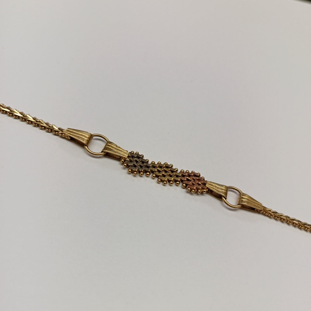 PULSERA ORO COMBINADO 14 K 7,40 GRMS (SEMINUEVO)