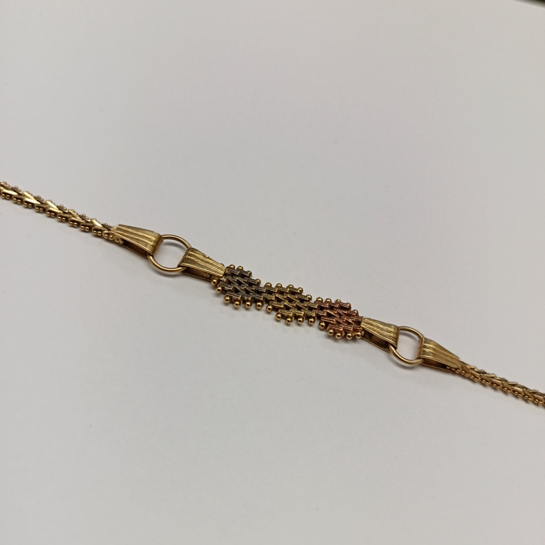 PULSERA ORO COMBINADO 14 K 7,40 GRMS (SEMINUEVO)