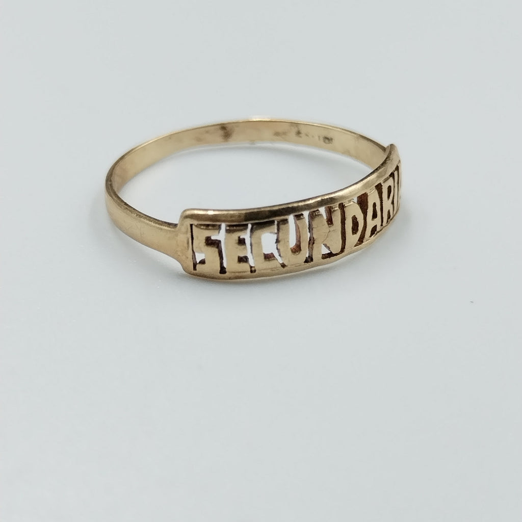 ANILLO DE GRADUACIÓN ORO 10 K 0.8 GRMS (SEMINUEVO)