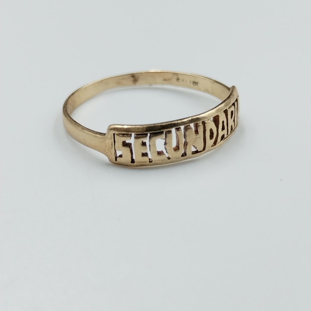 ANILLO DE GRADUACIÓN ORO 10 K 0.8 GRMS (SEMINUEVO)