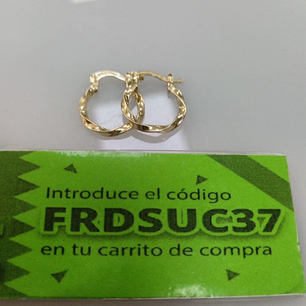 ARETES ARRACADAS TORZAL 14K 1.1 GR (NUEVO)