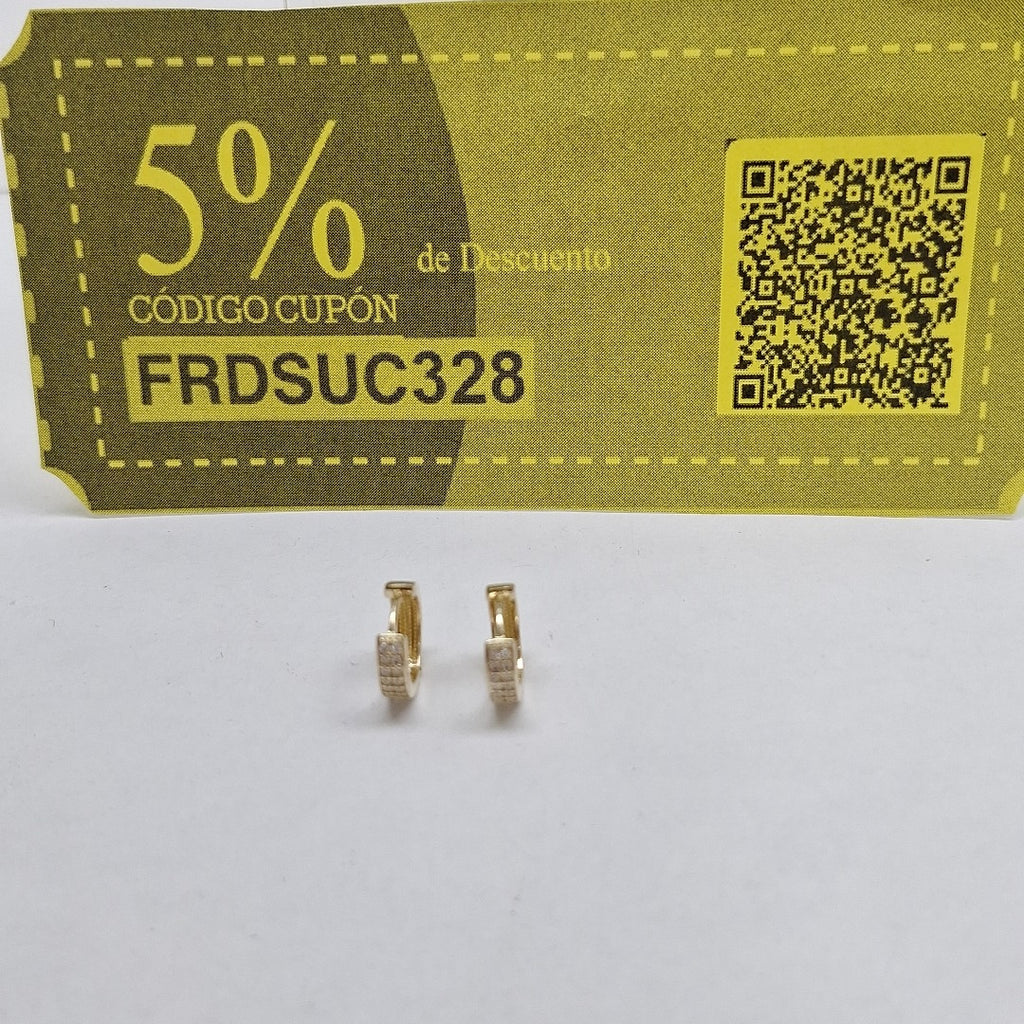ARETES HUGGIES C CIRCONIA 14K 2.2 GR (NUEVO)