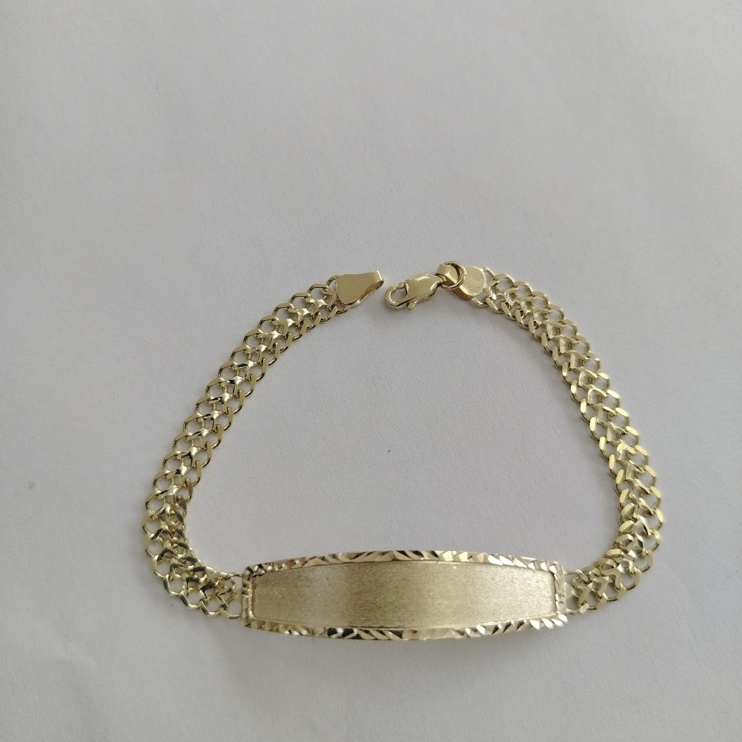 PULSERA TEJIDO ESCLAVA CHINO 14K 21 CM 10.3 GR (NUEVO)