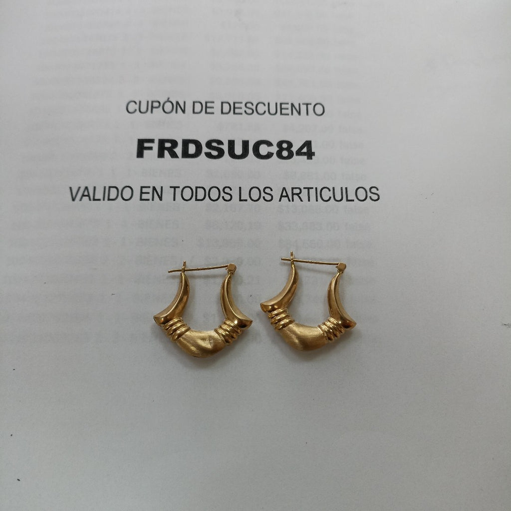 ARETES PAR ORO 14 K 2,30 GRMS (SEMINUEVO)