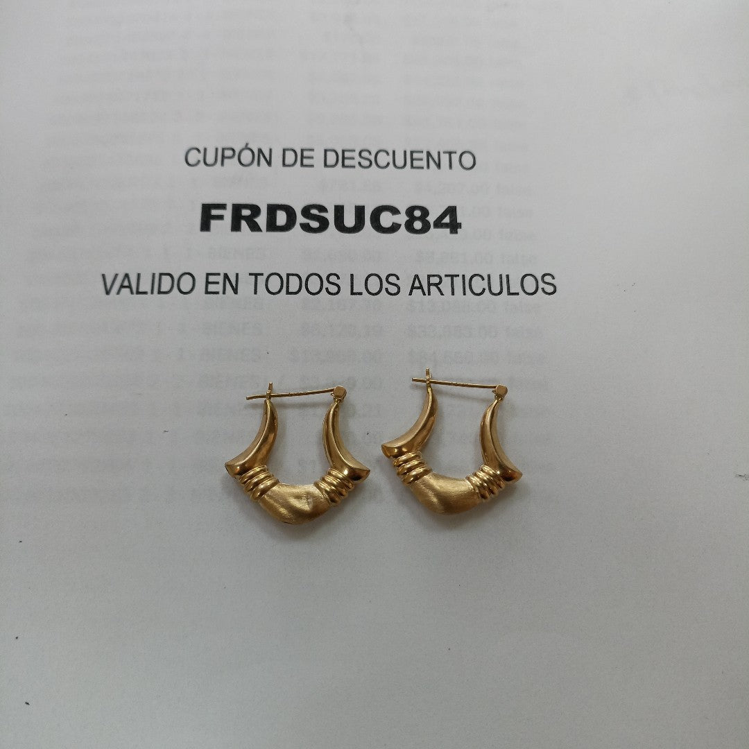 ARETES PAR ORO 14 K 2,30 GRMS (SEMINUEVO)