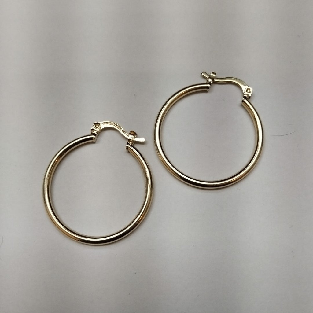 ARETES TEJIDO ARRACADAS LISAS 14K 1.5 GR (NUEVO)