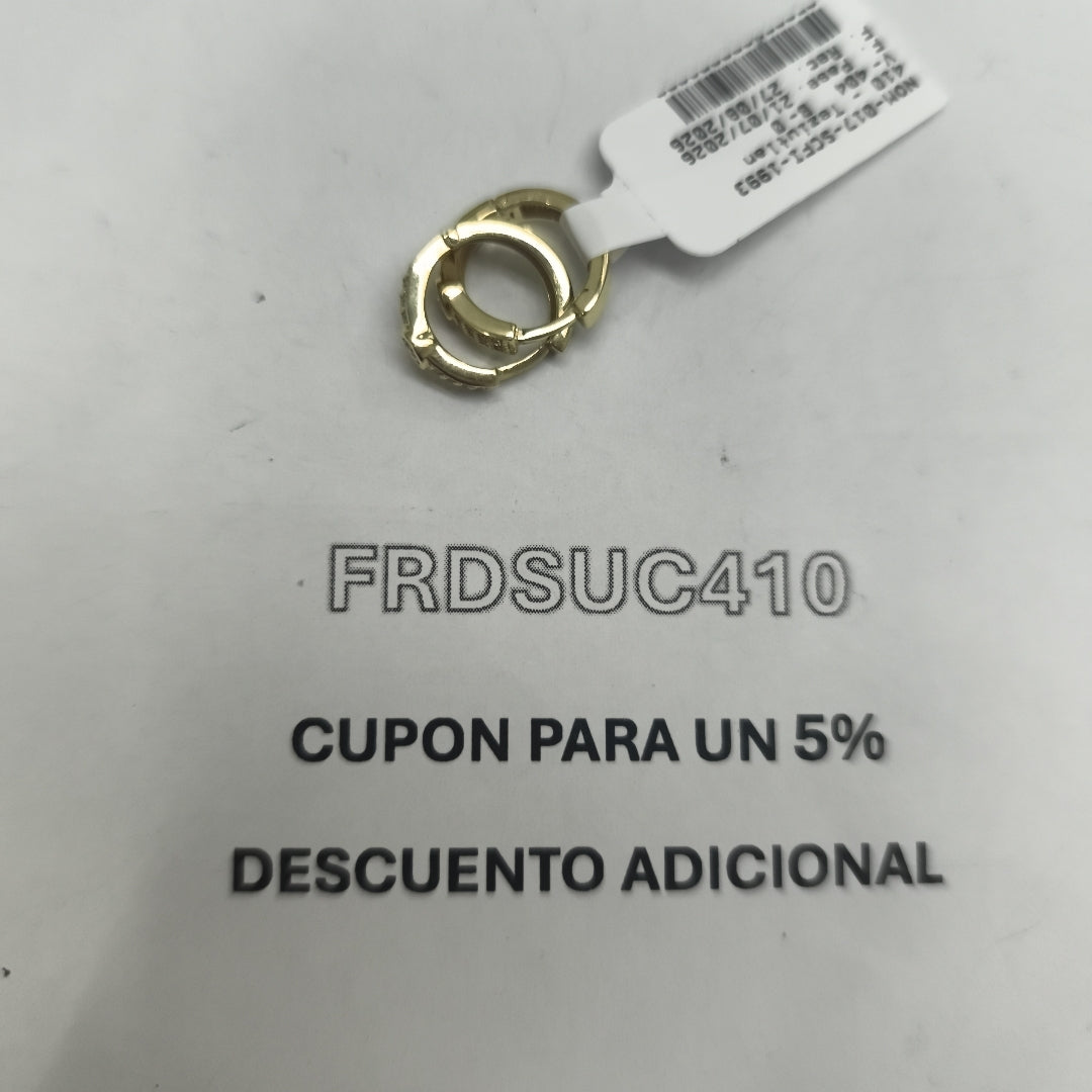 ARETES ARRACADAS C CIRCONIAS 10K 2.6 GR (NUEVO)