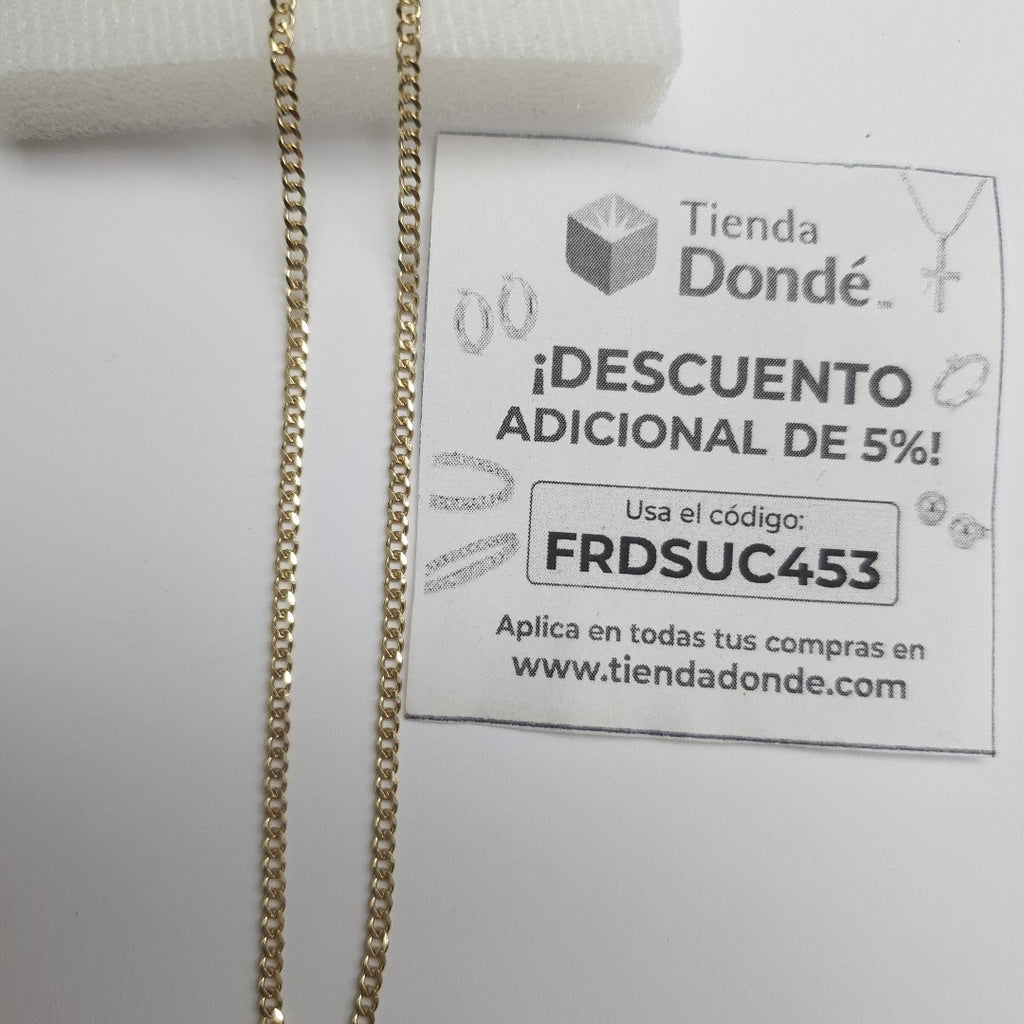 CADENAS TEJIDO BARBADA ORO 10K 55 CM 3.8 GR (NUEVO)