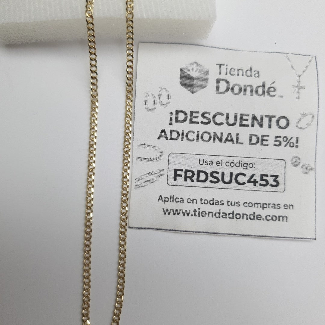 CADENAS TEJIDO BARBADA ORO 10K 55 CM 3.8 GR (NUEVO)
