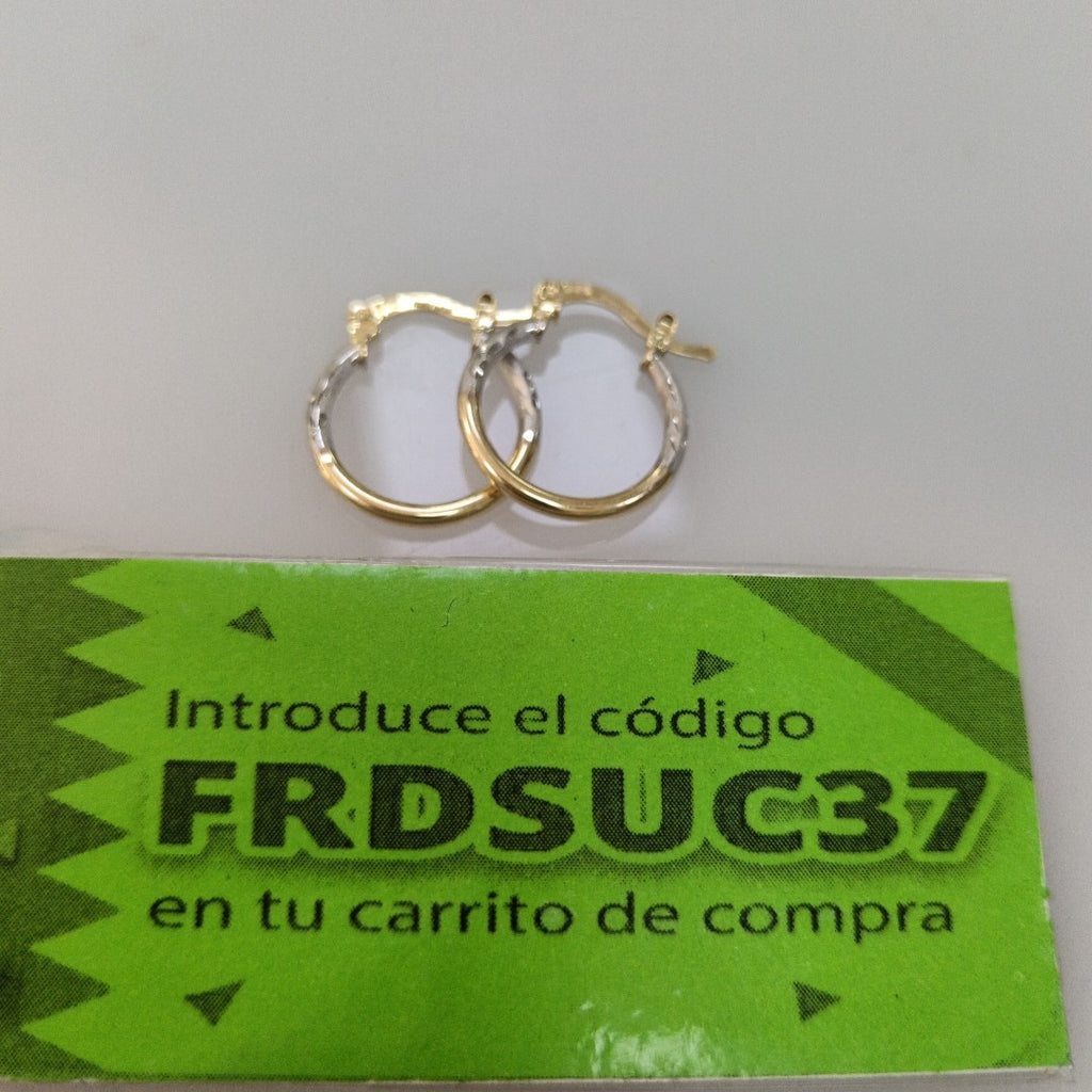 ARETES ARRACADAS COMBINADAS 14K 1.1 GR (NUEVO)