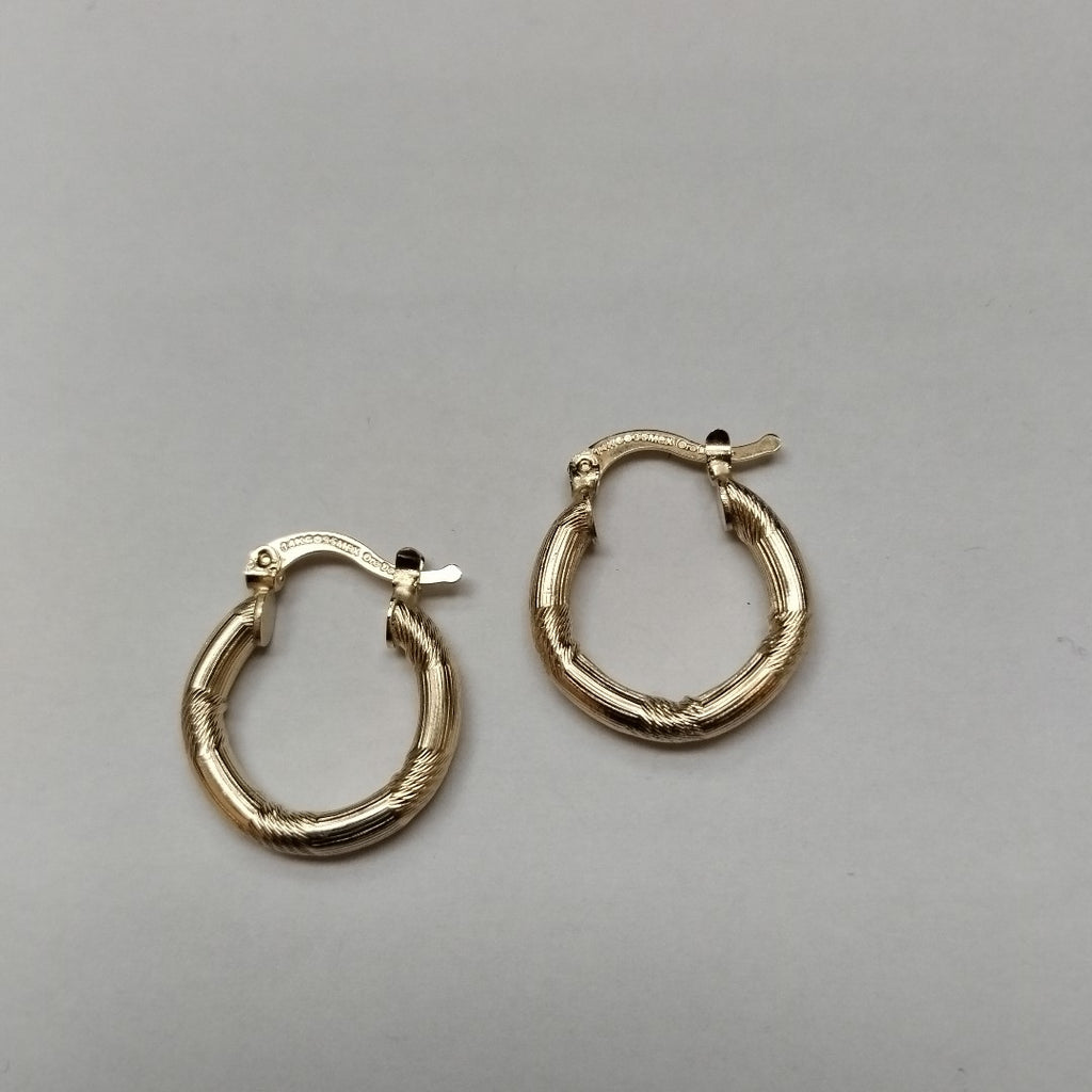 ARETES TEJIDO ARRACADAS CON DISEÑO 14K 2.7 GR (NUEVO)