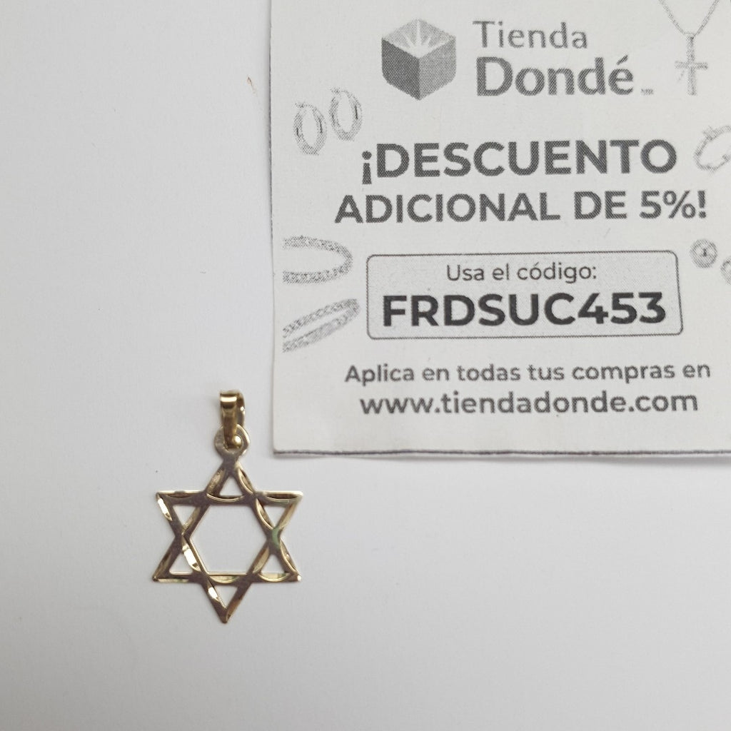 DIJE TEJIDO ESTRELLA DE DAVID 14K 0.5 GR (NUEVO)