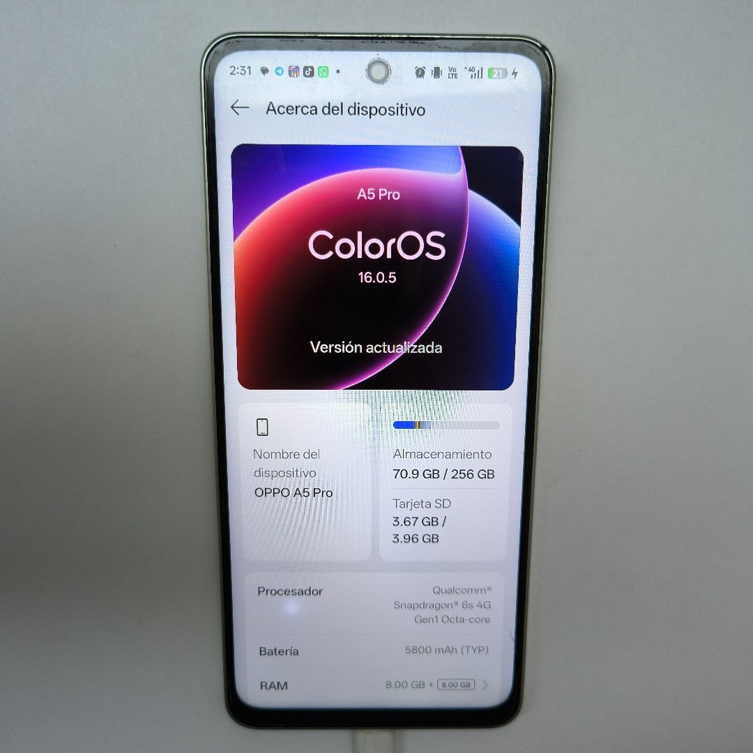 CELULAR OPPO A5 PRO CPH2711 (2025) 256 GB 8 GB RAM (SEMINUEVO)