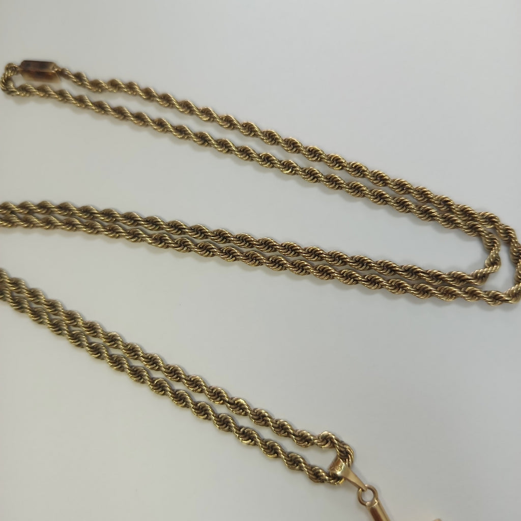 CADENA, CRUZ ORO 10 K 22.4 GRMS (SEMINUEVO)