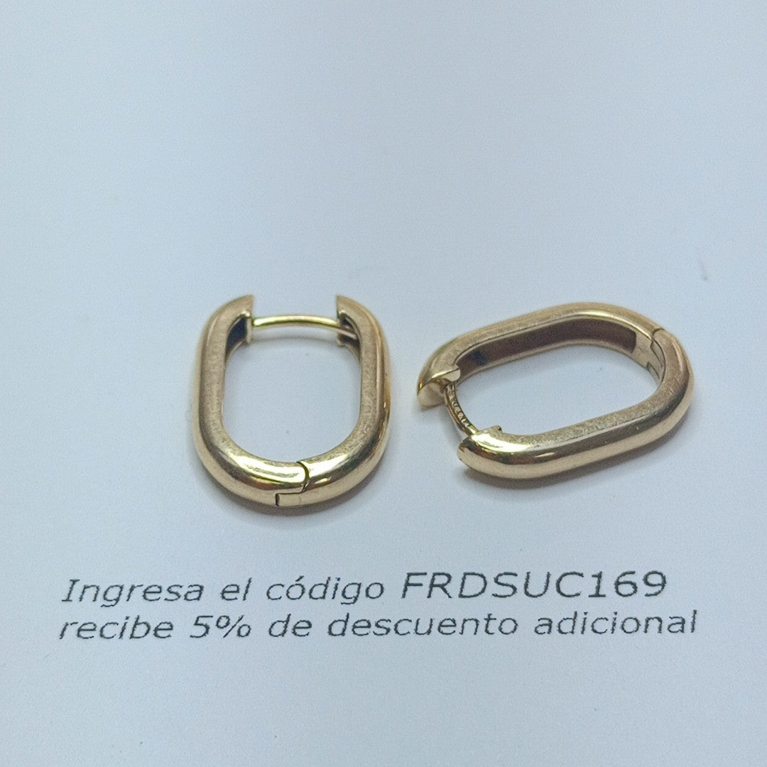 ARETES PAR ORO 14 K 3,90 GRMS (SEMINUEVO)