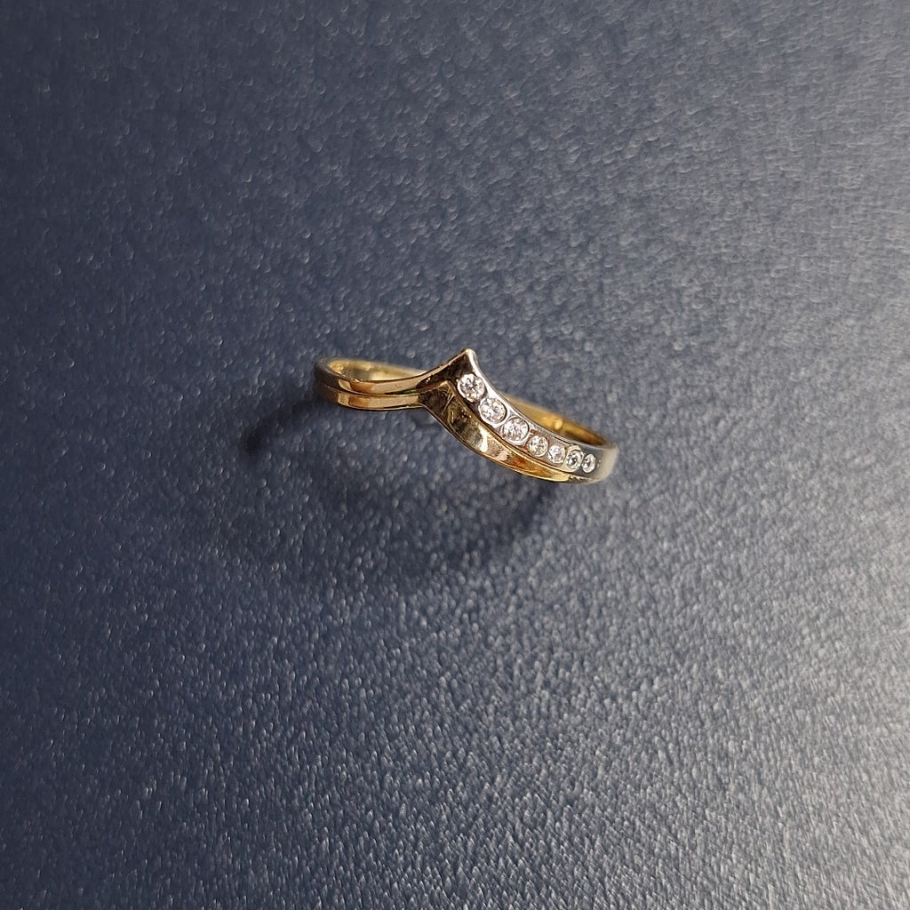 ANILLOS CON CIRCONIAS 14K TALLA 7 1 GR (NUEVO)