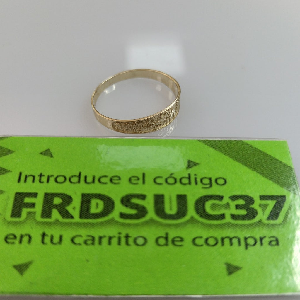 ANILLOS ARGOLLA DE LA SUERTE 10K TALLA 9 1.3 GR (NUEVO)