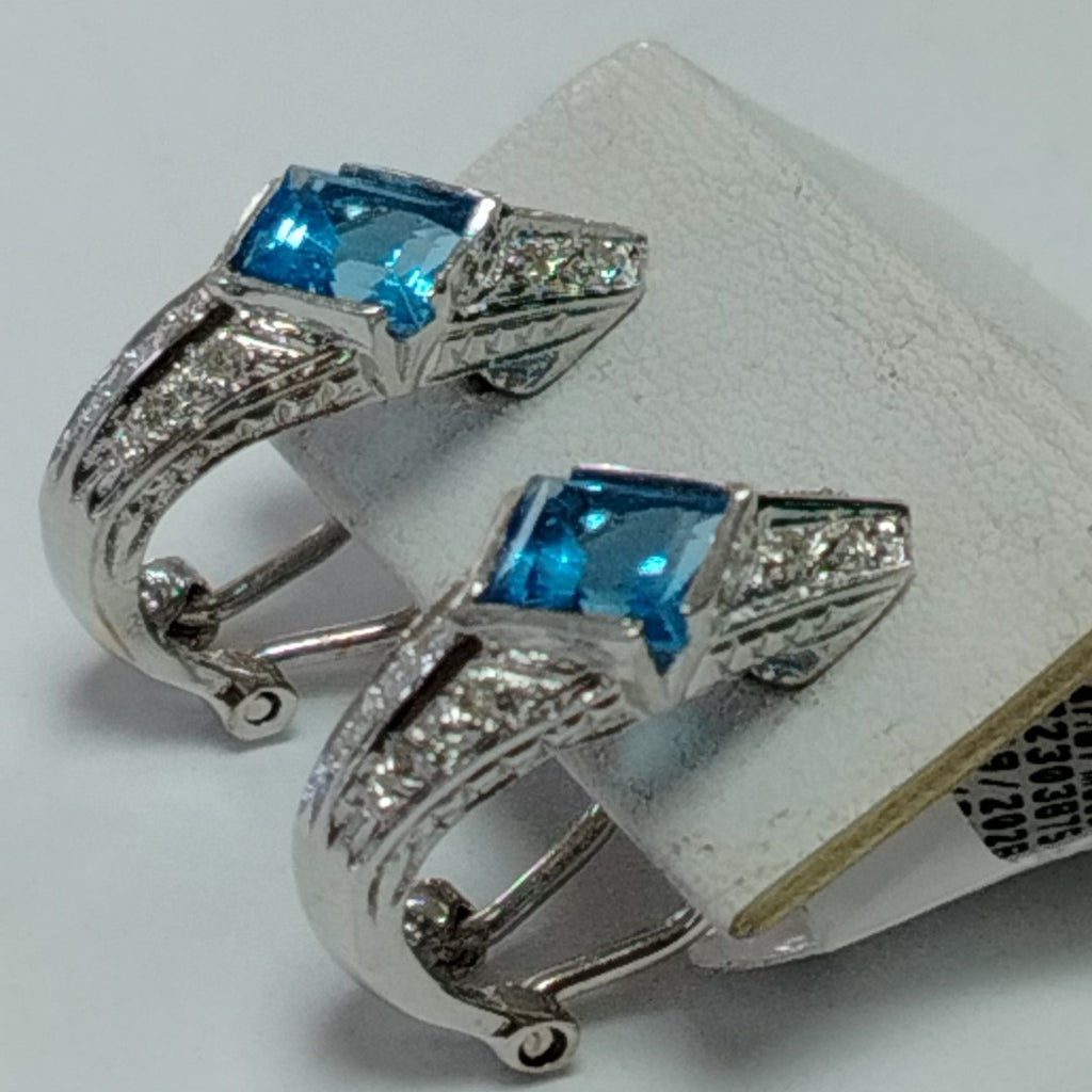 ARETES PAR ORO BLANCO 14 K 6,60 GRMS (SEMINUEVO)