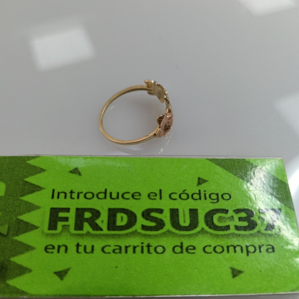 ANILLOS ANILLITO FIG FLORES 10K TALLA 7 1.2 GR (NUEVO)
