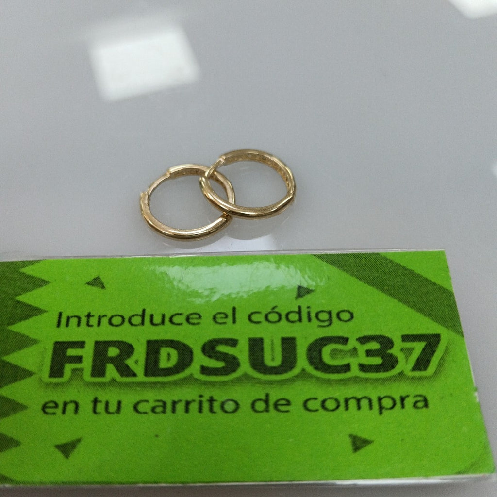 ARETES HUGGIES C CIRCONIA 14K 1.7 GR (NUEVO)