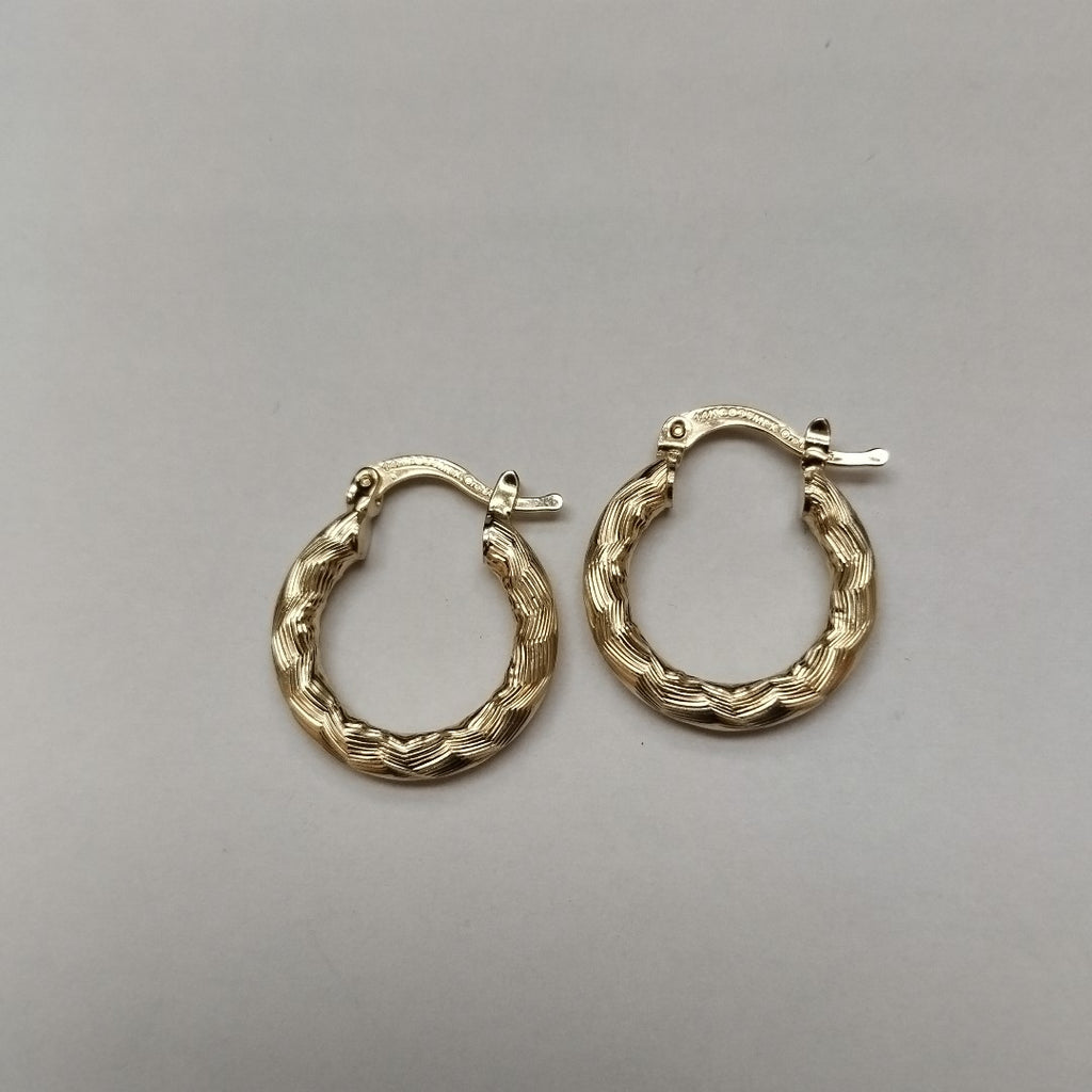 ARETES TEJIDO ARRACADAS ASTRIADAS 14K 2 GR (NUEVO)