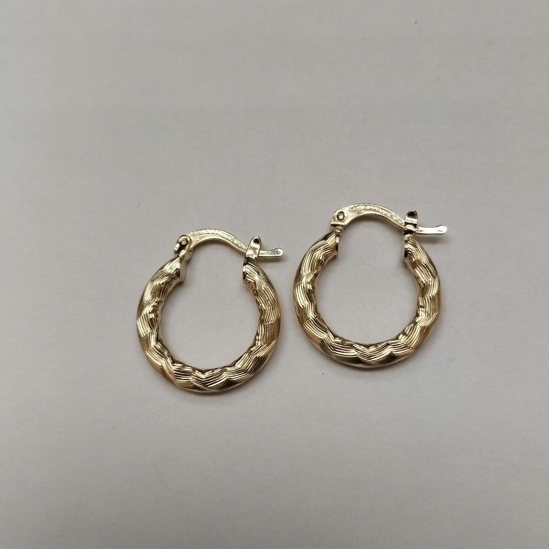 ARETES TEJIDO ARRACADAS ASTRIADAS 14K 2 GR (NUEVO)