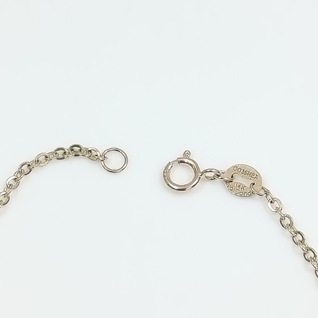 PULSERA ESP CON CORAZONES COMBINADOS 14K 18 CM 1.6 GR (NUEVO)