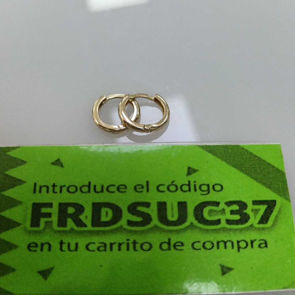 ARETES ARRACADAS LISAS 10K 1.1 GR (NUEVO)