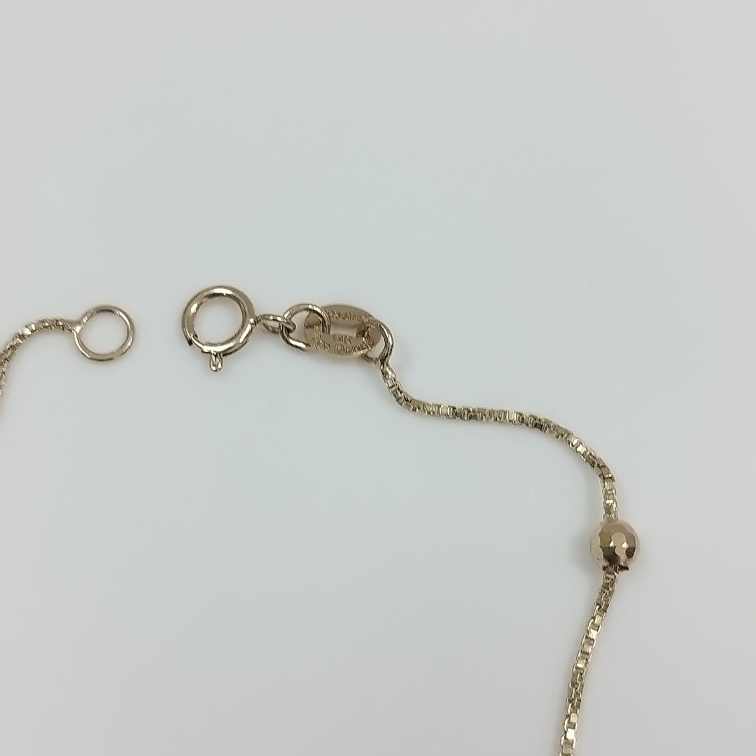PULSERA ESPECIAL CON BOLITAS 14K 18 CM 1.4 GR (NUEVO)