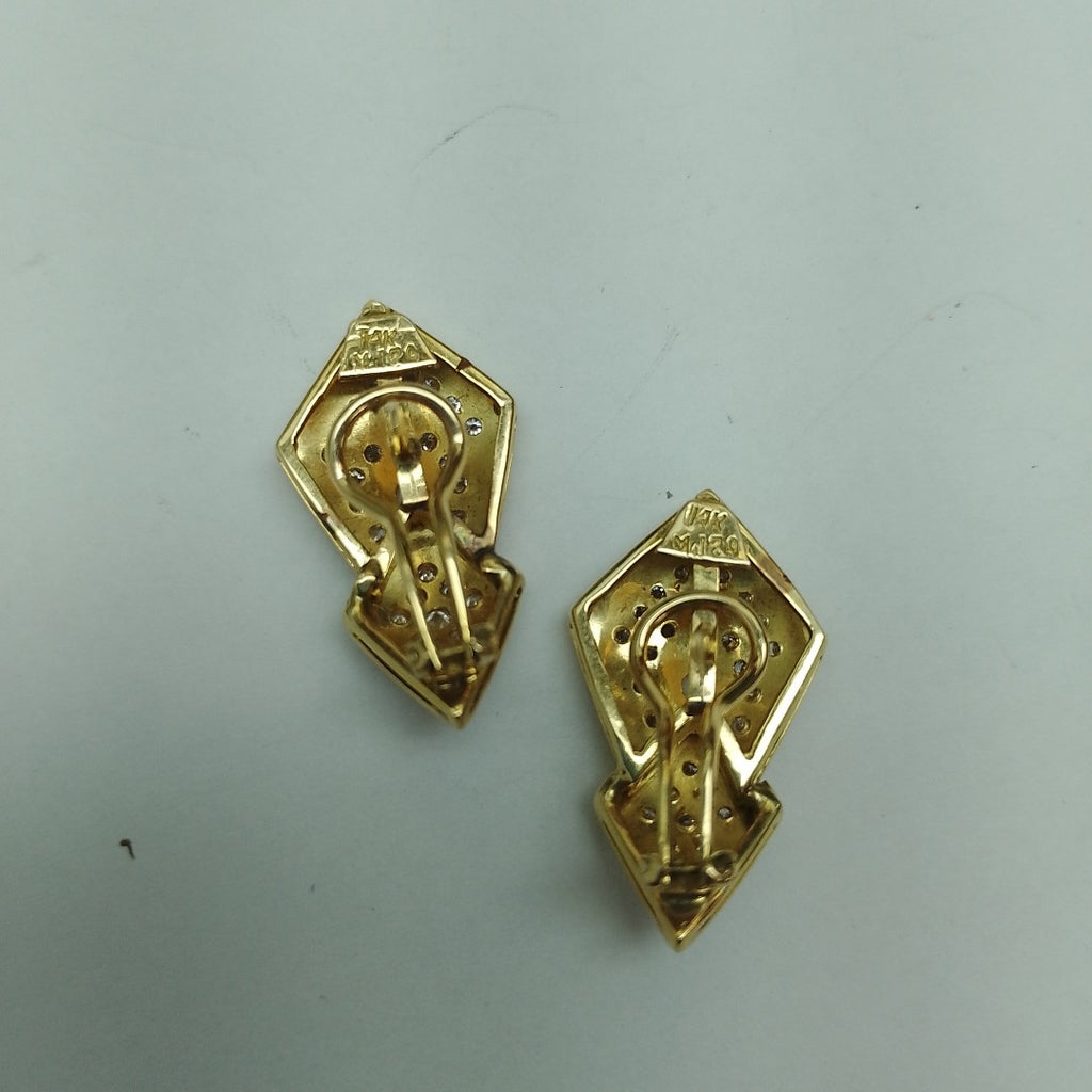 ARETES PAR ORO,RODIADO 14 K 8,50 GRMS (SEMINUEVO)