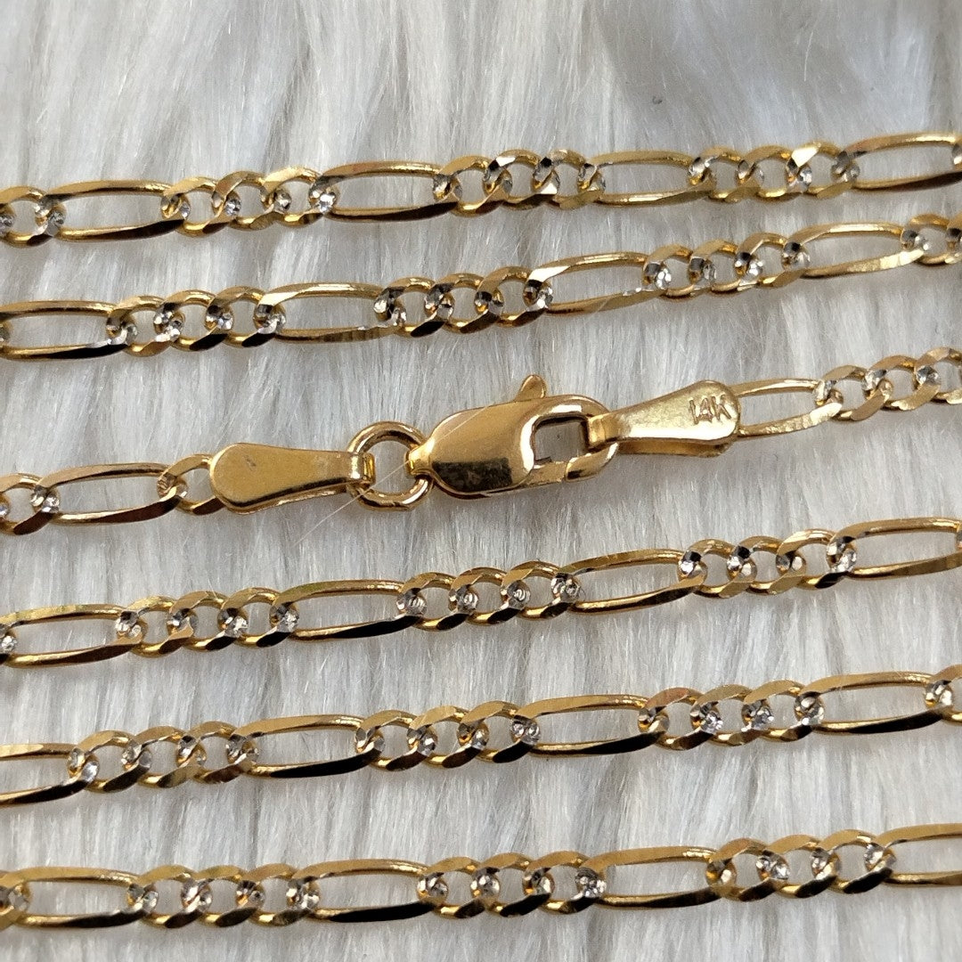 CADENA 3X1 DIAMANTADA 14K 60 CM 5.2 GR (NUEVO)
