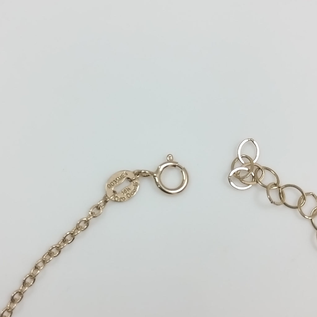 PULSERA ESPECIAL CON CORAZONES 10K 18 CM 1.2 GR (NUEVO)
