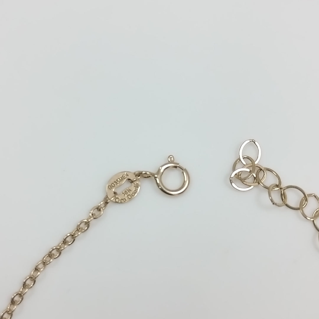PULSERA ESPECIAL CON CORAZONES 10K 18 CM 1.2 GR (NUEVO)