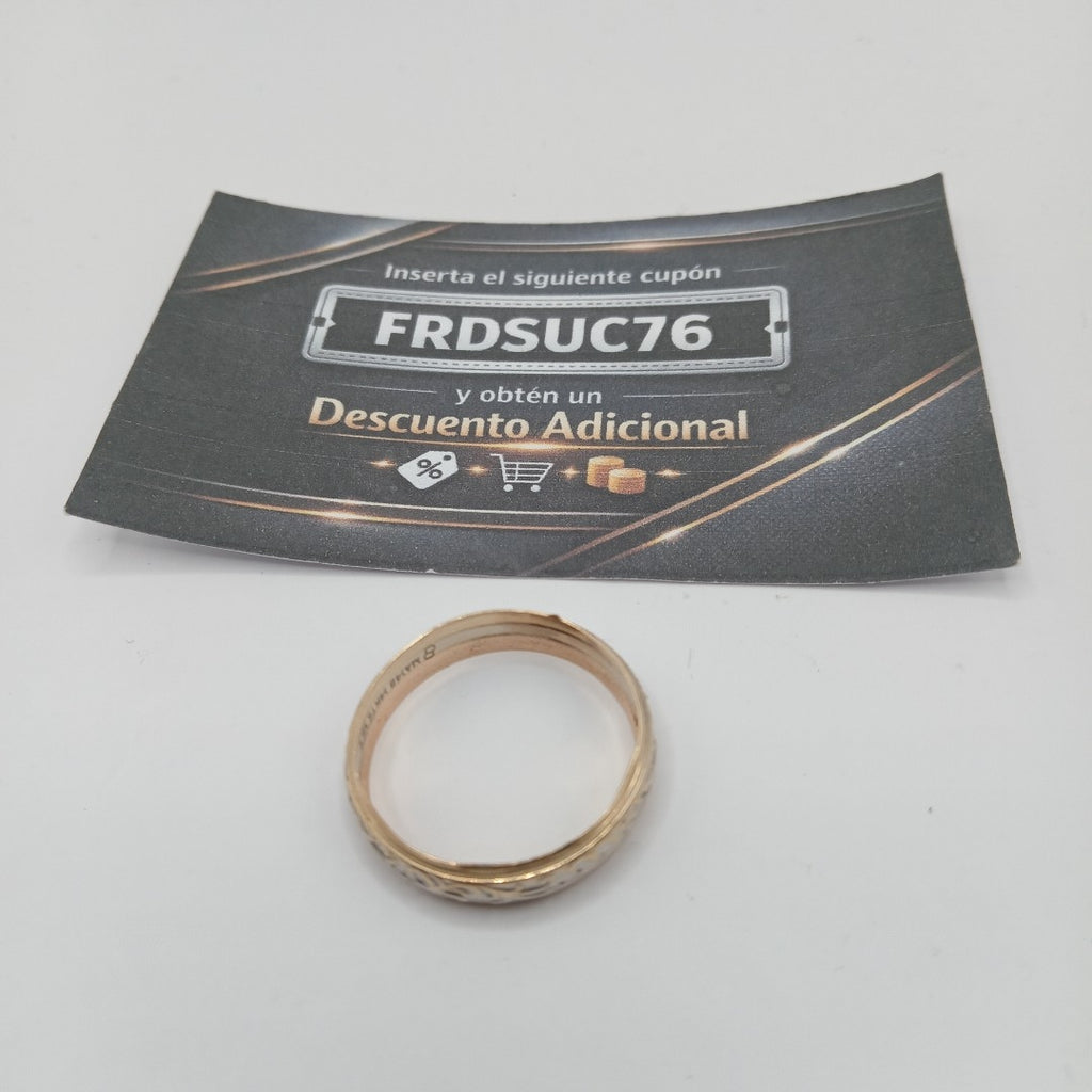 ARGOLLA ORO, ORO COMBINADO 10 K 3.2 GRMS (SEMINUEVO)