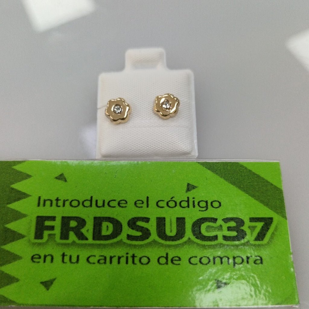 BROQUELES BROQUEL FIG FLOR C CIRCONIA 14K 0.2581 GR (NUEVO)