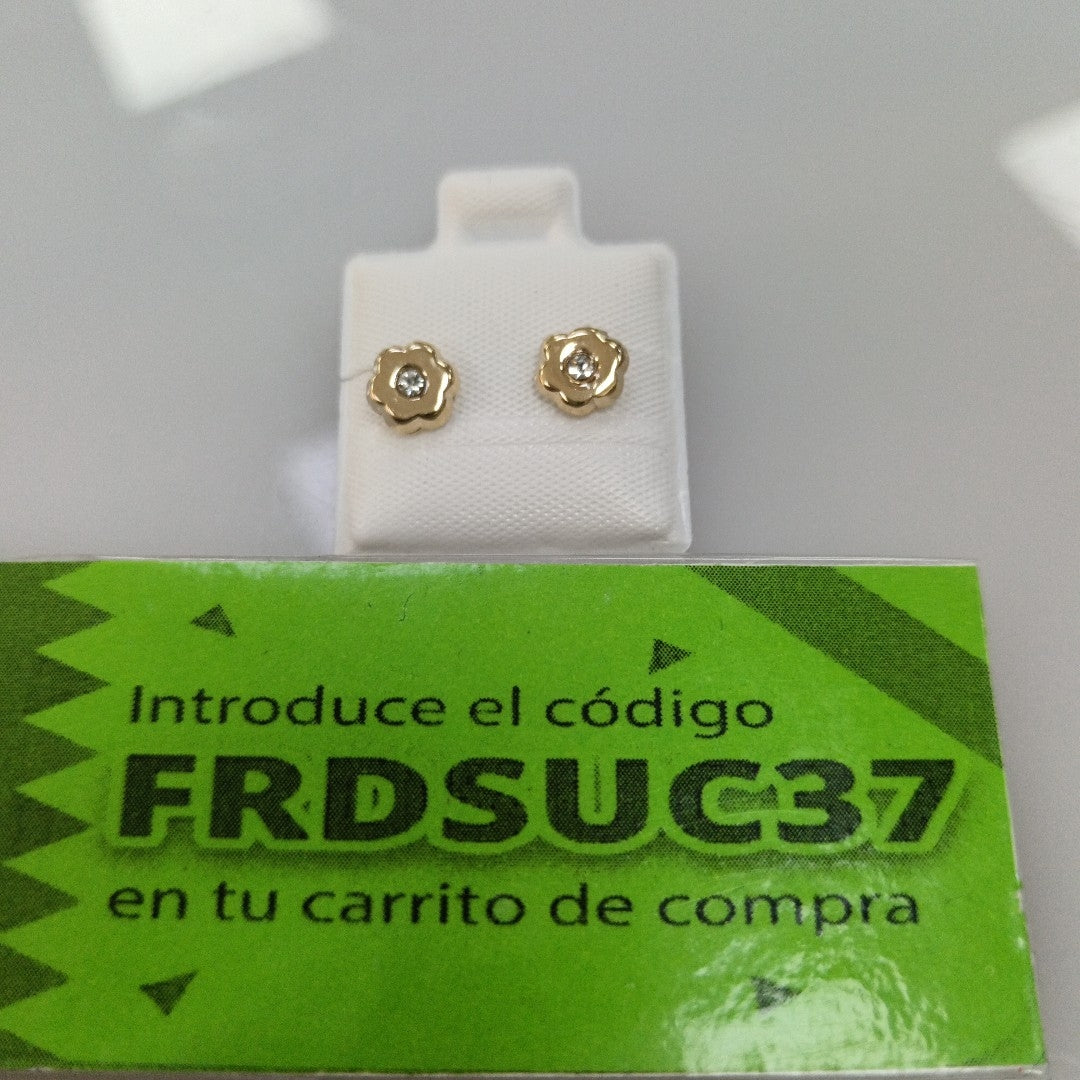 BROQUELES BROQUEL FIG FLOR C CIRCONIA 14K 0.2581 GR (NUEVO)