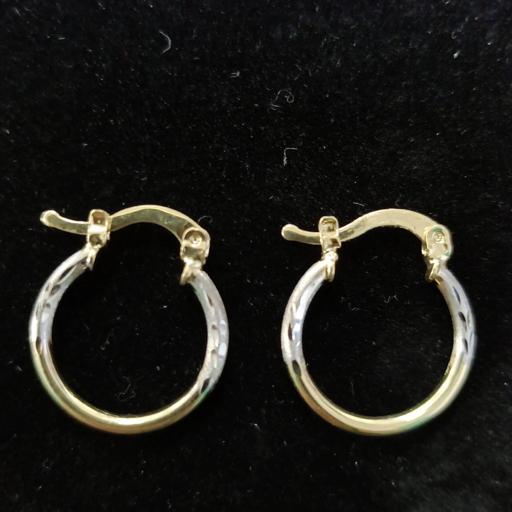ARETES ARRACADAS COMBINADAS 14K 1.2 GR (NUEVO)