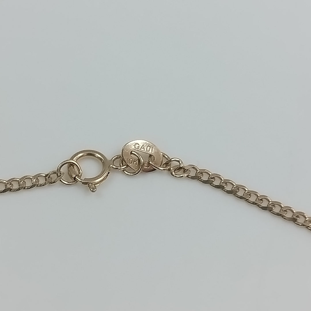 CADENAS TEJIDO BARBADA ORO 10K 50 CM 3.5 GR (NUEVO)
