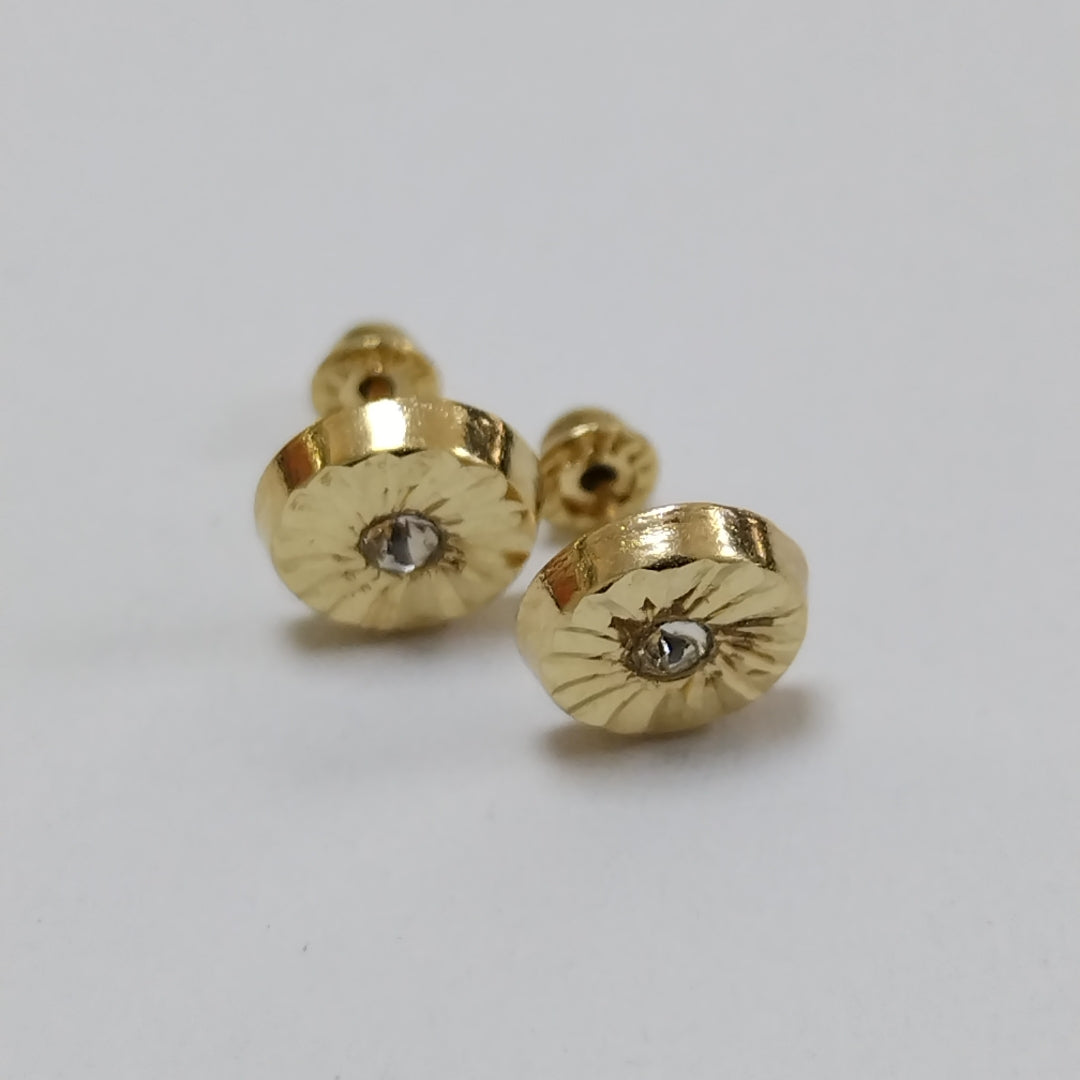 BROQUELES BROQUEL FIG BOTON C CIRCONIA 14K 0.2916 GR (NUEVO)
