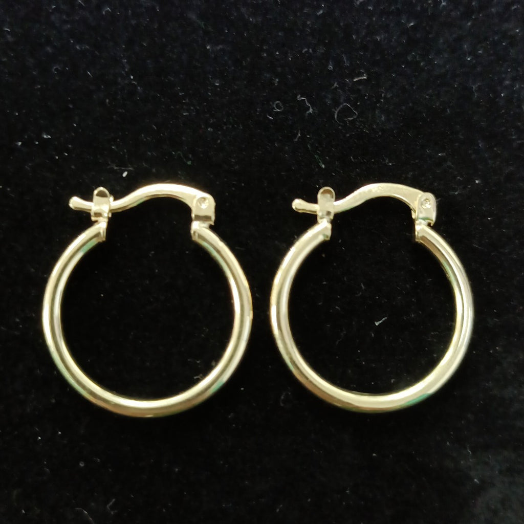 ARETES TEJIDO ARRACADAS LISAS 14K 1.2 GR (NUEVO)