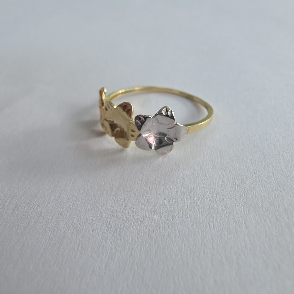 ANILLOS ANILLITO FIG FLORES 10K TALLA 8 1.2 GR (NUEVO)