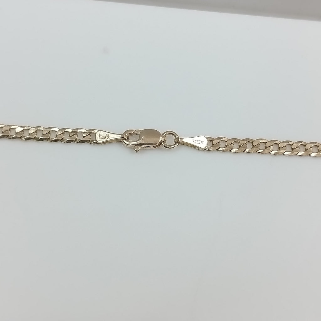 CADENA BARBADA 14K 60 CM 10 GR (NUEVO)