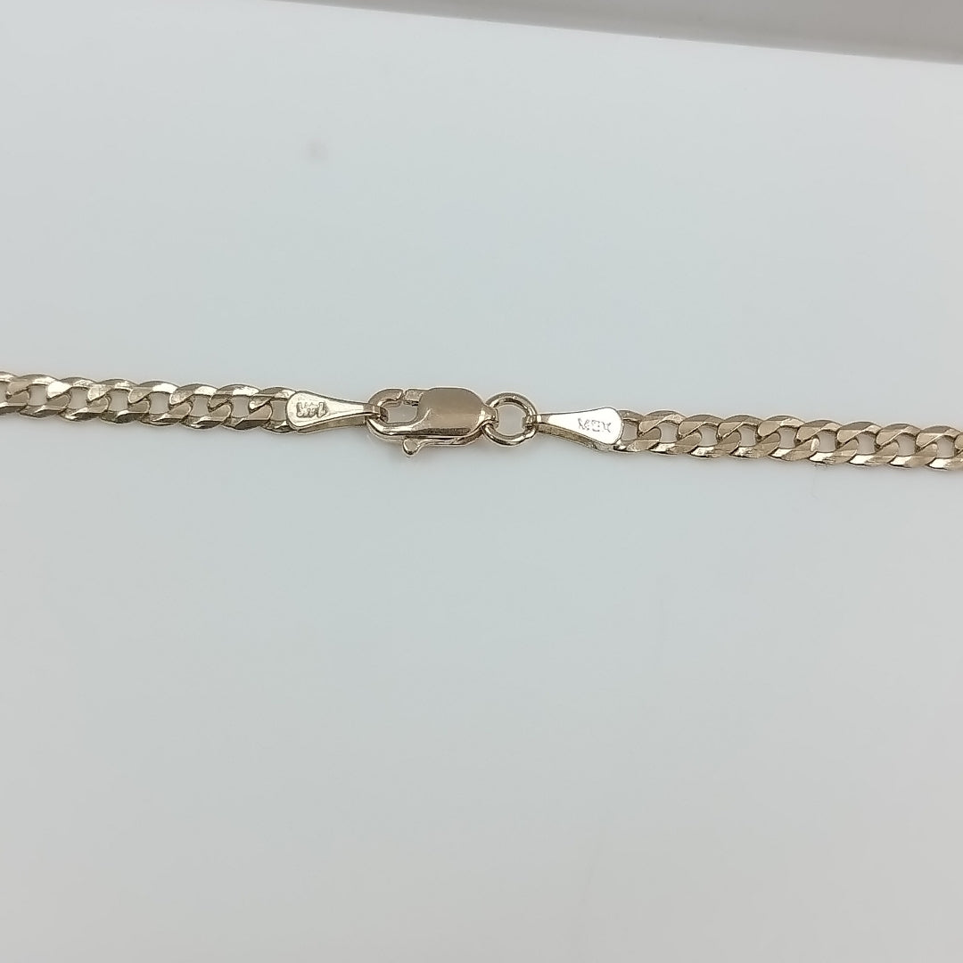 CADENA BARBADA 14K 60 CM 10 GR (NUEVO)