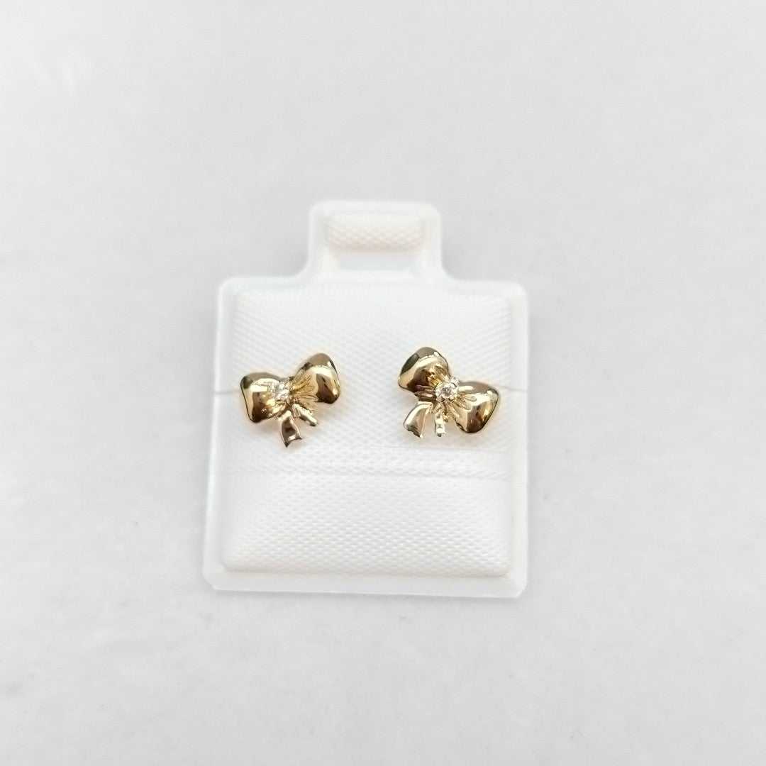 BROQUELES BROQUEL FIG MOÑO C CIRCONIA 14K 0.2441 GR (NUEVO)